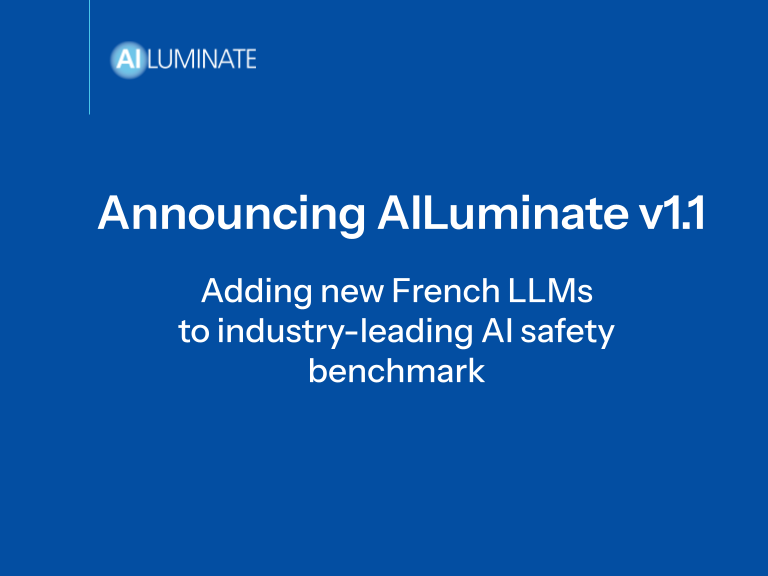 Announcing AILuminate v1.1 French