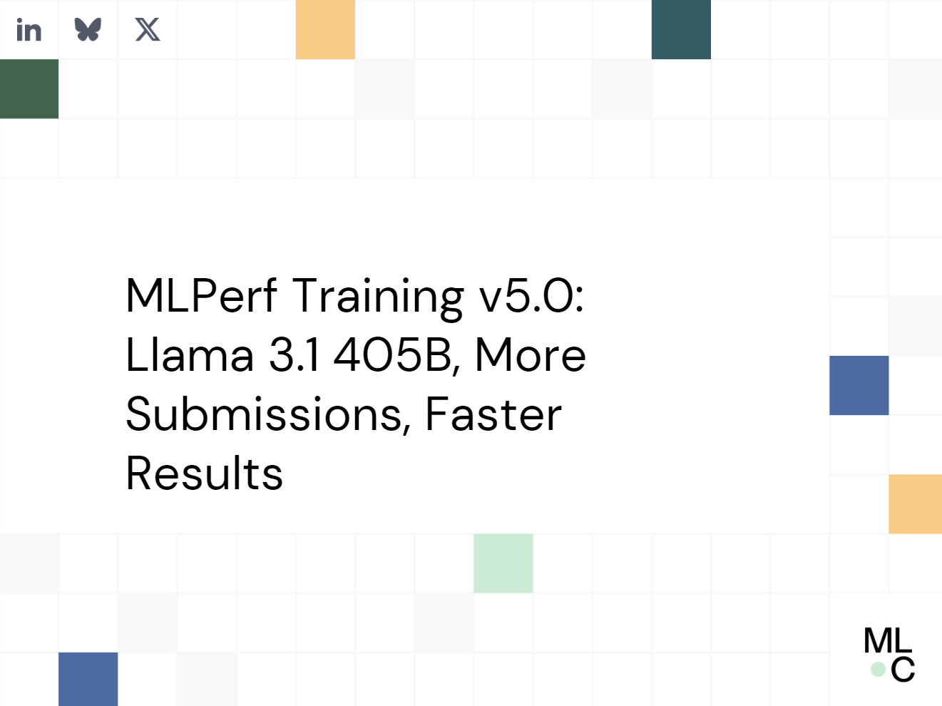 MLPerf Training v5.0: Llama 3.1 405B, More Submissions, Faster Results